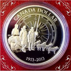 MRC: 2013 $1 Proof Silver The Canadian Artic Expedition ,9999 pure silver, No Tax, CO.A.