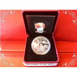 RCM: 2014 $15 Fine Silver Coin exploring Canada-Gold Rush, No C.O.A., No Tax