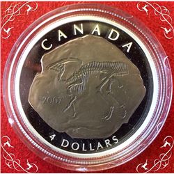 RCM: 2007 $4 Fine Silver Coin-Parasaurolophus, Fisrt Coin of the Serie.