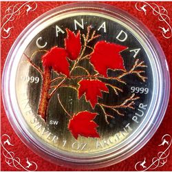 RCM: 2004 $5 1 Oz Silver Maple Leaf Coloured coin