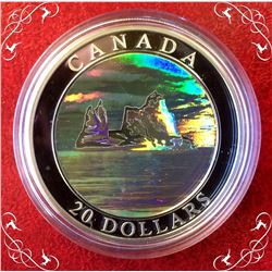 RCM: 2004 $20  Fine Silver 1 Oz Iceberg, Hologram. C.O.A. Box & Sleeve.
