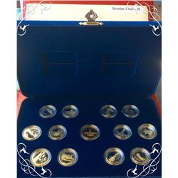 RCM : 1992 Sterling Silver Proof Quarter and Loonie, set of 13 Pieces