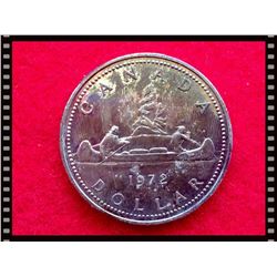1972 Canada Silver Dollar Rainbow Toning