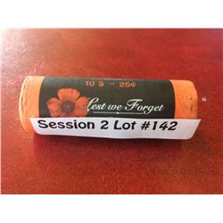 Canada 2004 25 cents rolls Red Poppy
