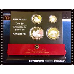 RCM: 2005 ,9999 Fine Silver Coin Set-Lynx (1oz+1/2 oz+1/4 oz+1/10 oz)