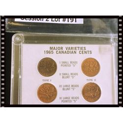 Major Varieties  1965 penny