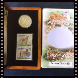 2005 5$ Dear coin plus Stamp