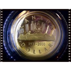 MRC: 2010 Limited Edition Proof Sterling Silver dollar-75th Anniversary of Canada's Voyageur Silver 