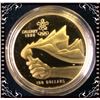 Image 2 : MRC: 1987  $100 Gold Coin Despic a Hand Carrying the Olympic Torch 14K 13,88gr 6% premium Only