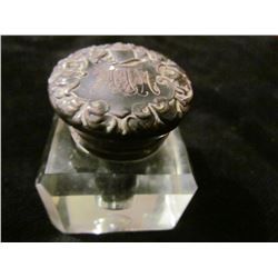 Ink Well – 2 1/2” X 2” - Hinge/Lid Repaired