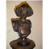 Image 1 : large 1800's Spelter bust