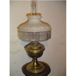 Rare Brass Aladdin Lamp With Original Glass Shade