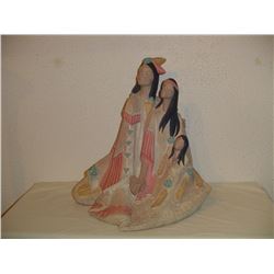 Austin Original Large Native American Family Sculpture .