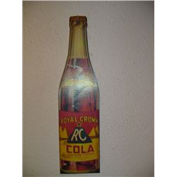Cardboard RC Cola Die Cut Bottle Advertising Sign