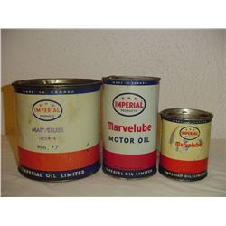 3 Imperial 3 Star Grease And Oil Tins 1lb 5lb 1 Qt