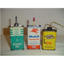 3 Different Service Station Handi Oilers