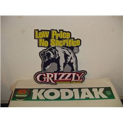 2 Chewing Tobacco Embossed Advertising Signs
