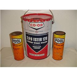 3 Old Farm Tins 2 Pool And 1 Co Op