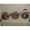 Image 1 : 3 Different Old Nickel Cook Stove Kettles