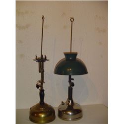 2 Nice Coleman Lamps Brass And Nickel