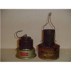 2 1930'S Coal Oil Automotive Motor Heaters