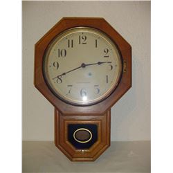Oak School House Wall Clock (Short)