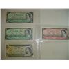 Image 1 : 4 Canadian 1 And 2 Dollar Bills