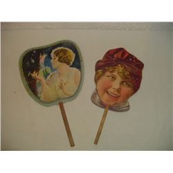 2 1920's Advertising Fans ,Easter Day And Purdy's Ice Cream, Prince Albert, SK