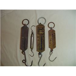 4 Different Old Brass Scales