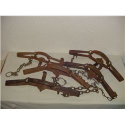 5 Misc. Antique Leg Hold Traps
