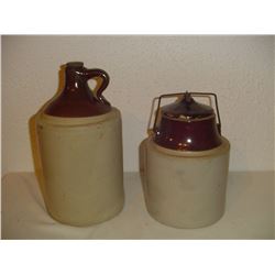 2 Medelta Crocks 1 Gallon Jug And Pickle Crock