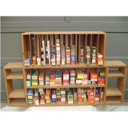 Large Lot Of Old Radio Tubes In Display Shelf
