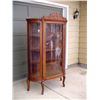 Image 1 : Triple Curved Glass Early 1900's 1/4 Cut Oak China Cabinet