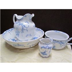 4pc Pitcher + Basin Set - Delft