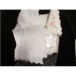 Approx 10 Embroidered Hankies