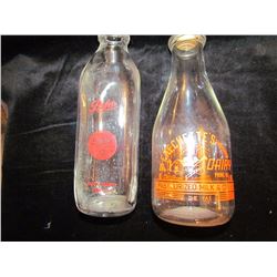 Frenchette's Dairy Bottle from The Pas, MB, Palm Dairies Milk Jug 10" High