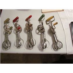 Five Hand Mixers - Working! 11" Long