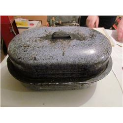 Enamelware Fleck Roaster With Lid