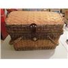 Image 1 : Woven Picnic Basket With Supplies