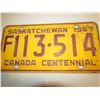Image 1 : 1967 Saskatchewan Centennial License Plate