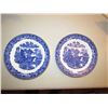 Image 1 : Set of Two Blue & White Plates 8" Diameter