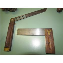 Two Wood & Brass 6" Sqaure