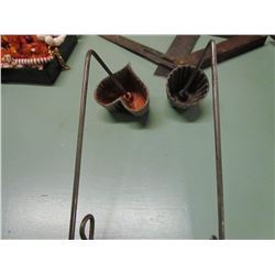 Two Small Cast Molds - Heart & Round - comes wit handles