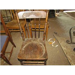 Pressed Back Kitchen Chair