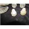 Image 4 : Cut Glass Pieces - Salt & Pepper , Napkin Holder & Dishes
