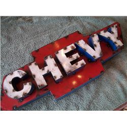 2' Foot Metal Art Chevy Sign