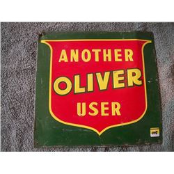 Original Embossed Oliver Tractor Metal Sign