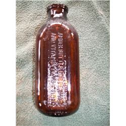 1 Qt Amber Milk Bottle Carnation