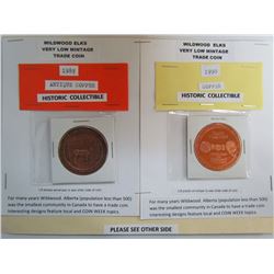 Three $2.00 Wildwood Elks Trade Tokens