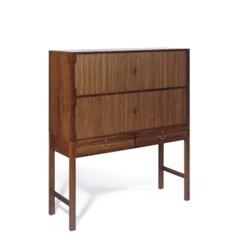 PROFESSOR OLE WANSCHER CABINET, CA. 1940 CABINETMAKER A.J. IVERSEN; ROSEWOOD, BRASS, PAPER LABEL ...